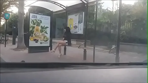 Regardez bitch at a bus stop films puissants