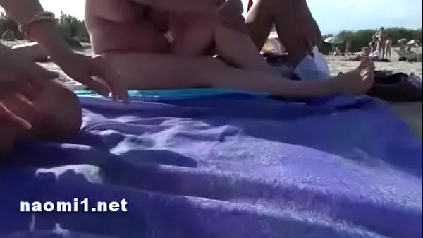 Bekijk public beach cap agde by naomi slut krachtige films