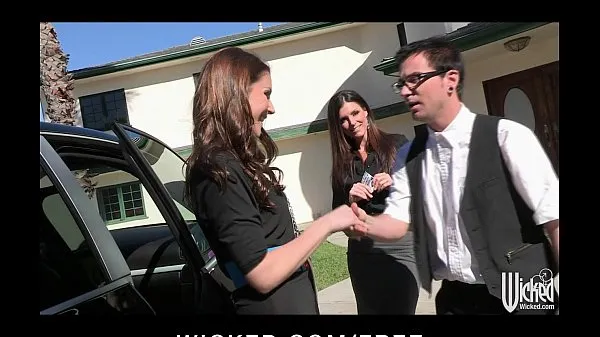 Watch Pair of sisters bribe their car salesman into a threesome power Movies