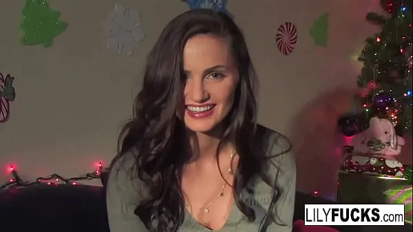 Watch Lily tells us her horny Christmas wishes before satisfying herself in both holes power Movies